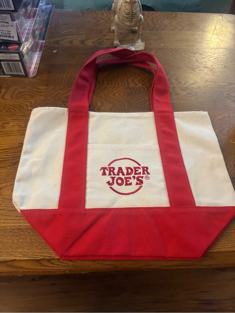 Trader Joe’s mini red tote nwt